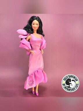 For TNT Barbie Doll- Pink Evening Gown and Stole